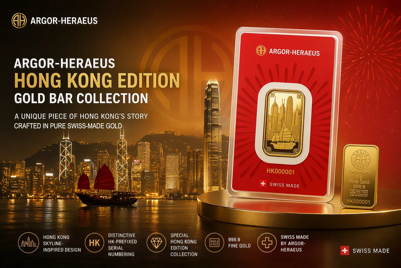 10g Argor Heraeus HK Gold Bar