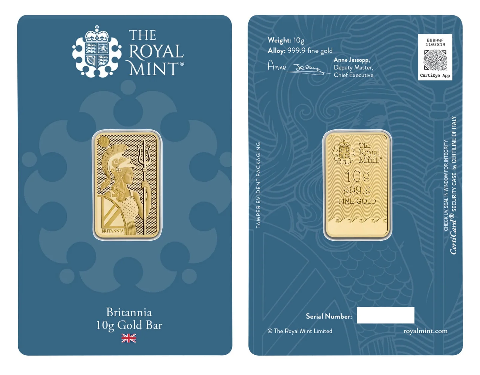 10g Britannia Gold Bar