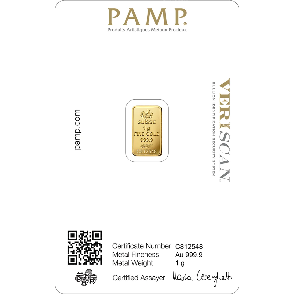 1G Pamp Gold Bar (VeriScan) image 2