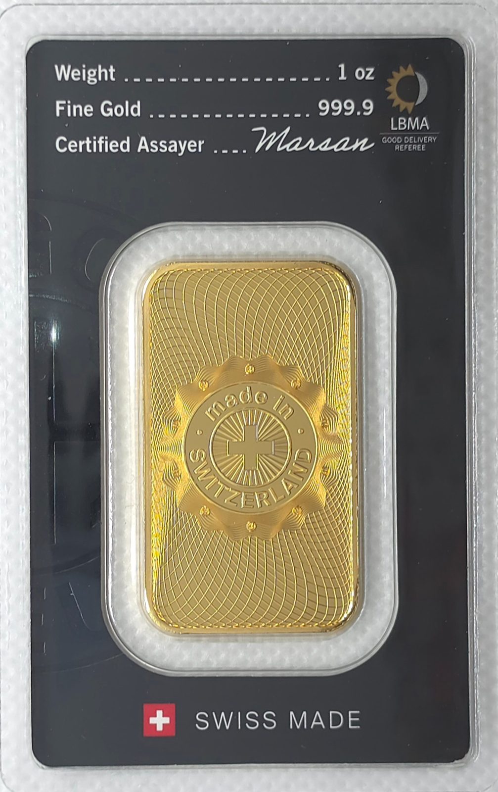 1oz Argor Heraeus Gold Bar (Classic) image 2