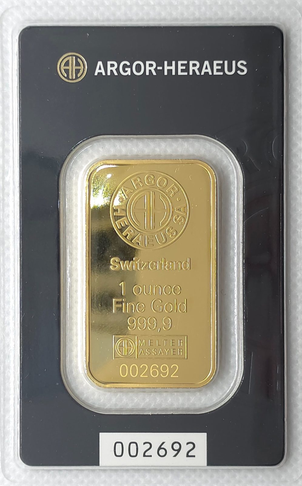 1oz Argor Heraeus Gold Bar (Classic) image 3