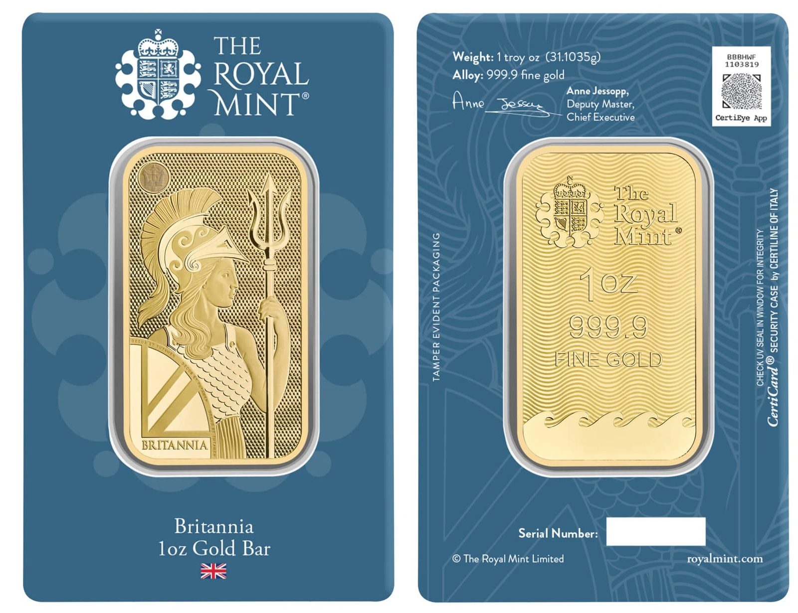 1oz Britannia Gold Bar