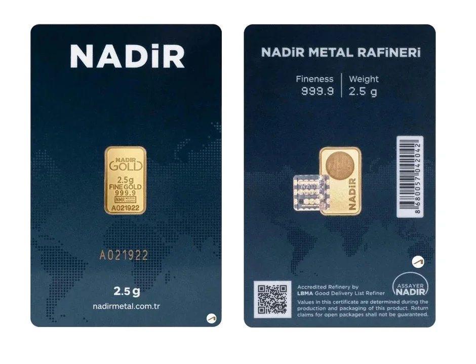 2.5g Nadir Gold Bar