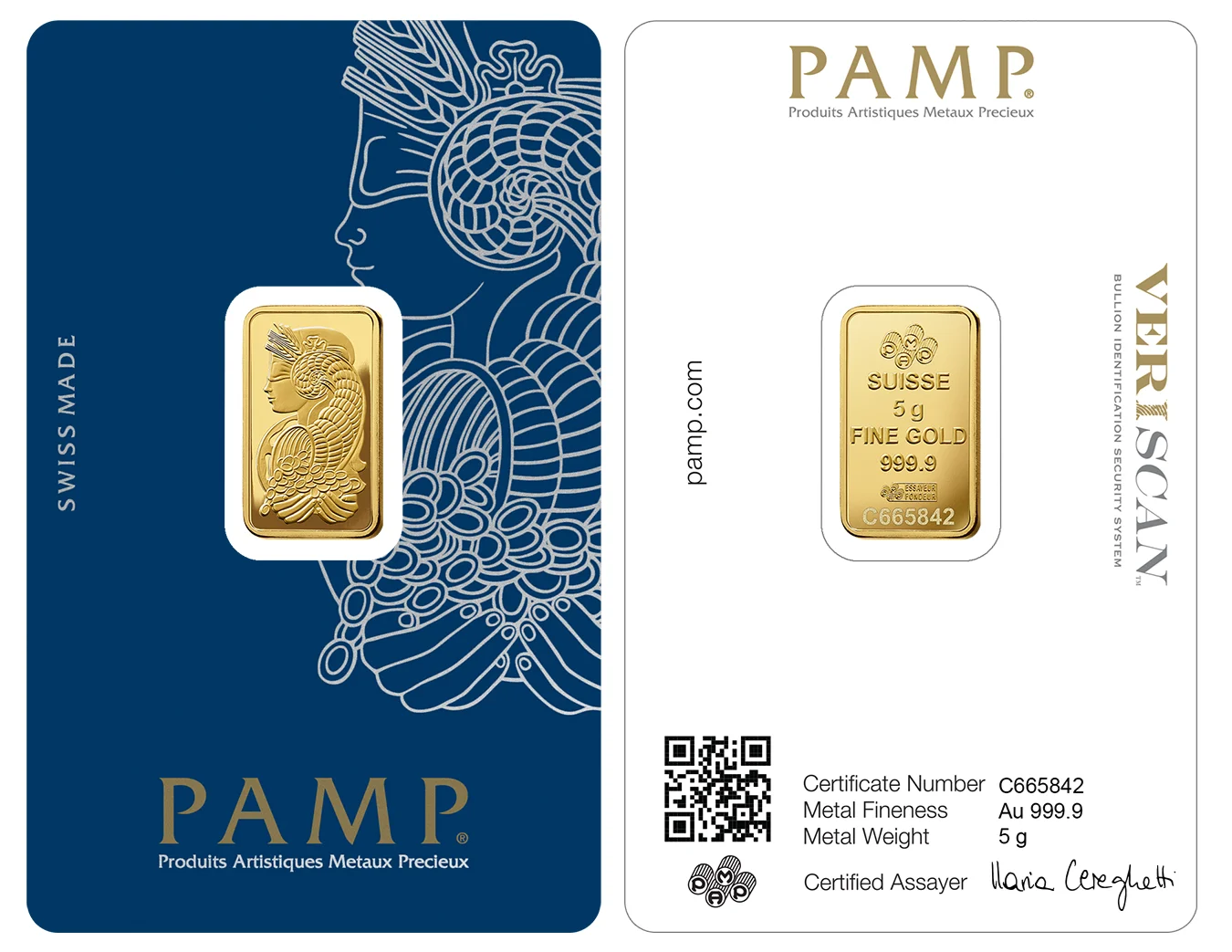 5g Pamp Gold Bar (VeriScan)