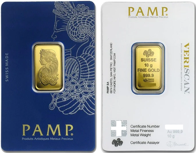 10g Pamp Fortuna Gold Bar (Veriscan)