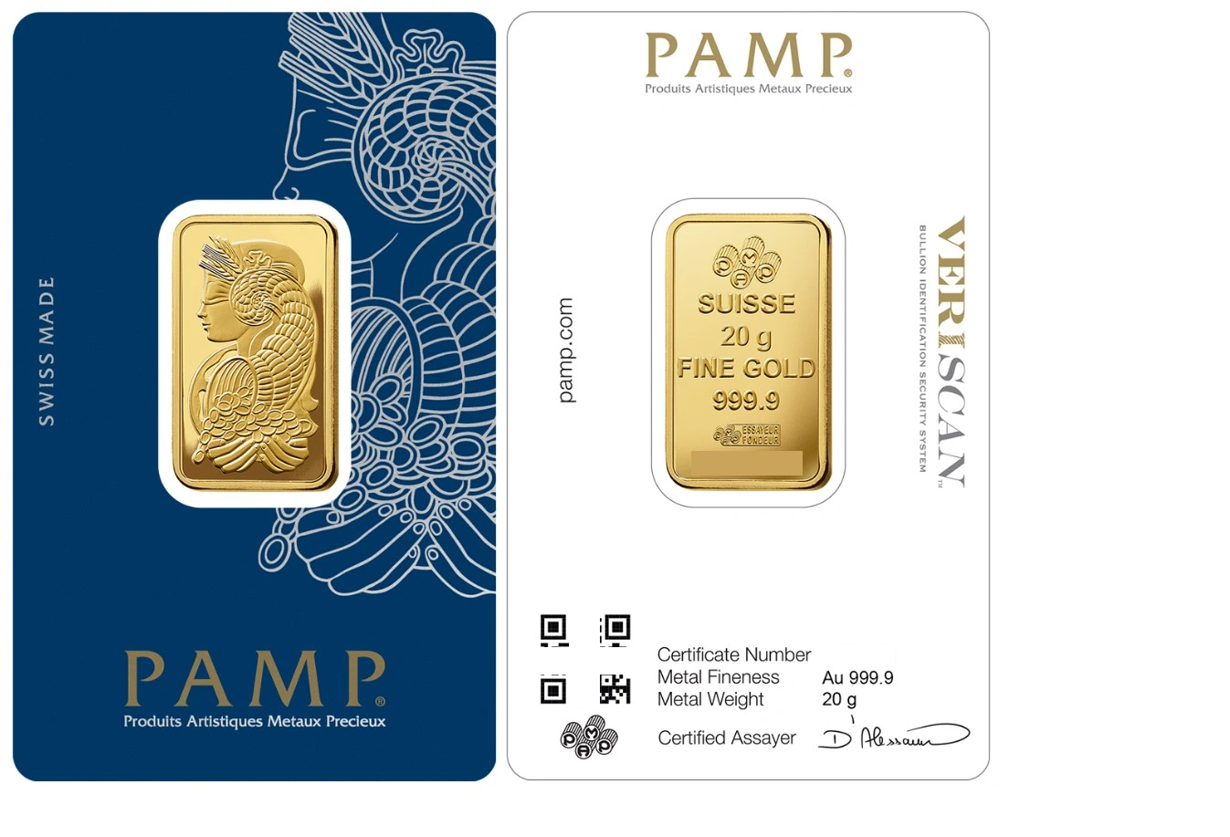 20g Pamp Fortuna Gold Bar (Veriscan)