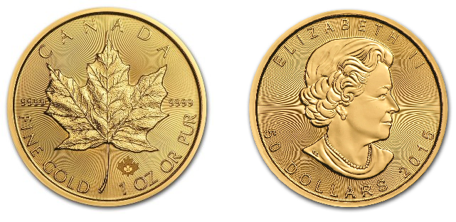 1oz Canadian Maple Leaf Gold Coin (Circulated - Like New)
